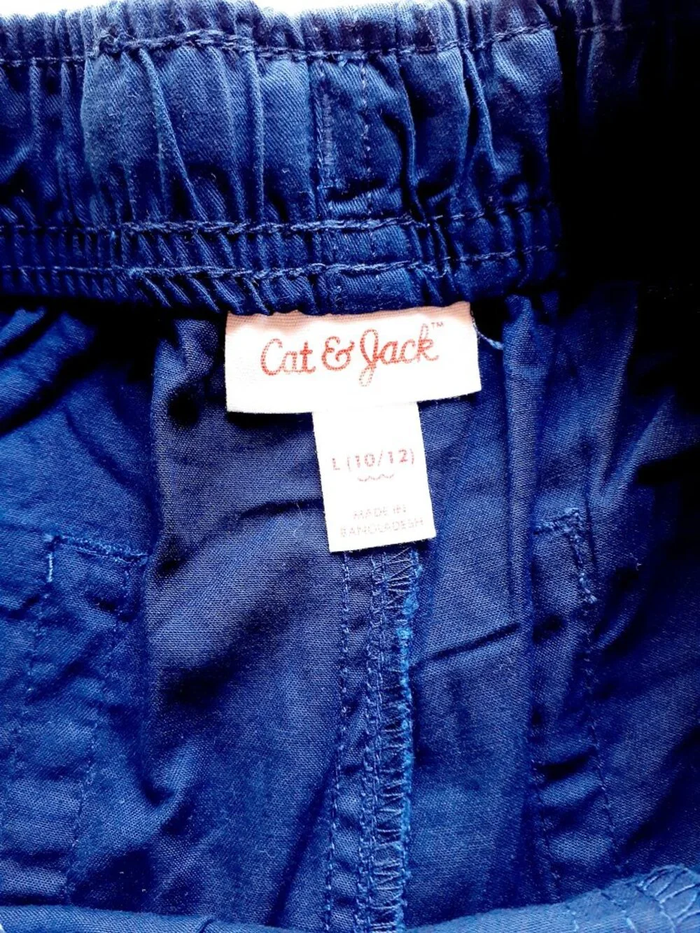 Cat & Jack Boys Shorts Navy Blue Pull On Elastic Waist Large 10-12 New